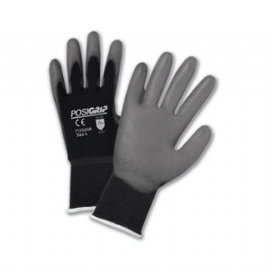 PosiGrip® Seamless Knit Nylon Glove with Polyurethane Coated Smooth Grip on Palm & Fingers  (#715SUGB)