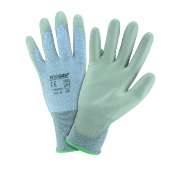 PosiGrip® Seamless Knit HPPE Blended Glove with Polyurethane Coated Smooth Grip on Palm & Fingers  (#718HSPU)