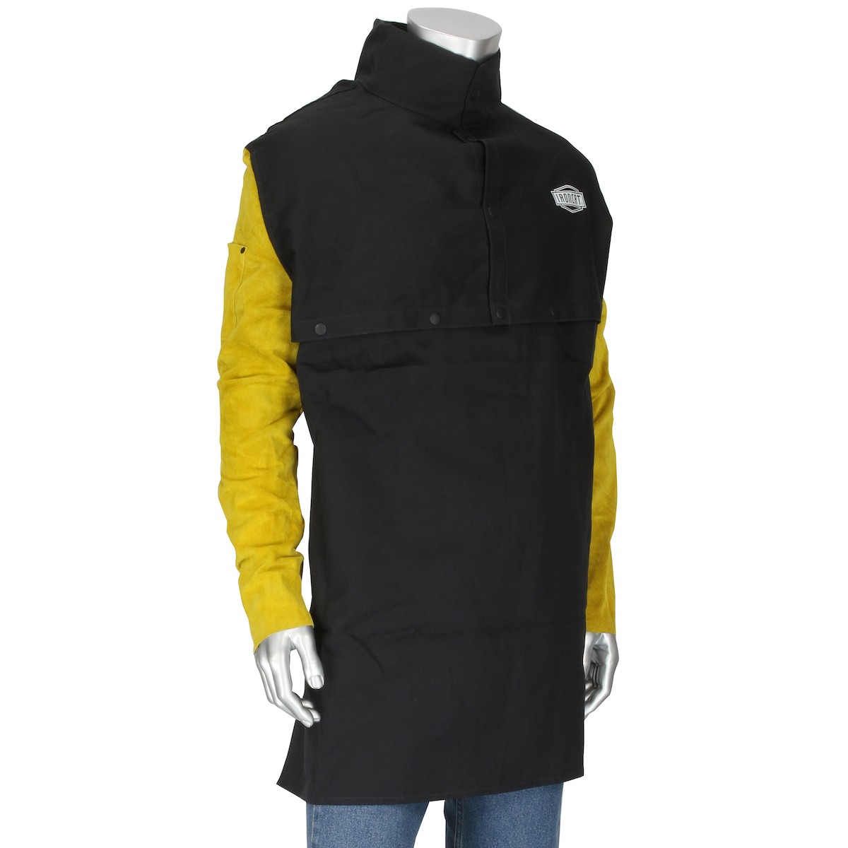 Ironcat® Combination FR Cotton / Leather Cape Sleeve with Apron  (#8051)