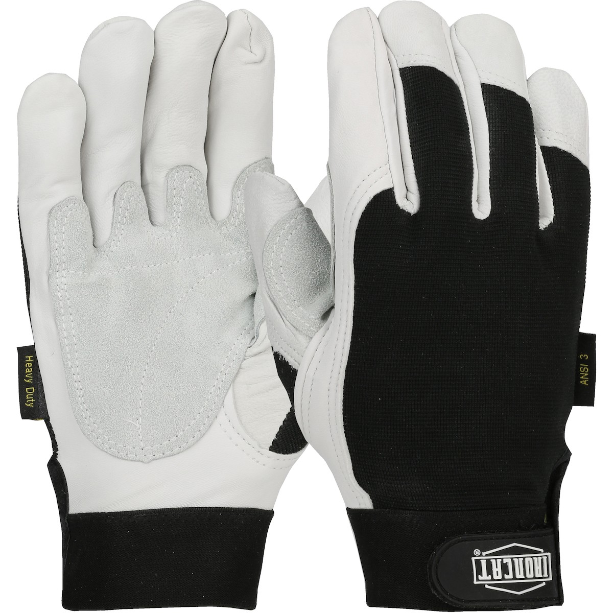 Ironcat® Top Grain Goatskin Leather Palm Glove with Kevlar® Cut Lining and Spandex Back  (#86552)