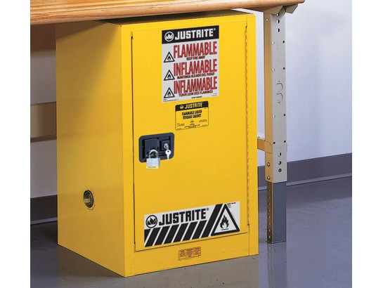 Sure-Grip EX Compac Flammable Safety Cabinet, 1 Shelf, Self-Close Door, 12 Gallon Cap. (#891220)