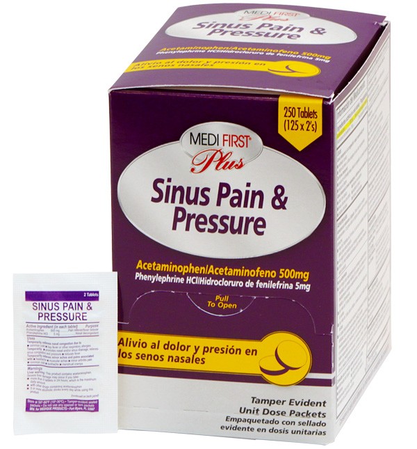 Sinus Pain & Pressure, 250/bx (#91948)