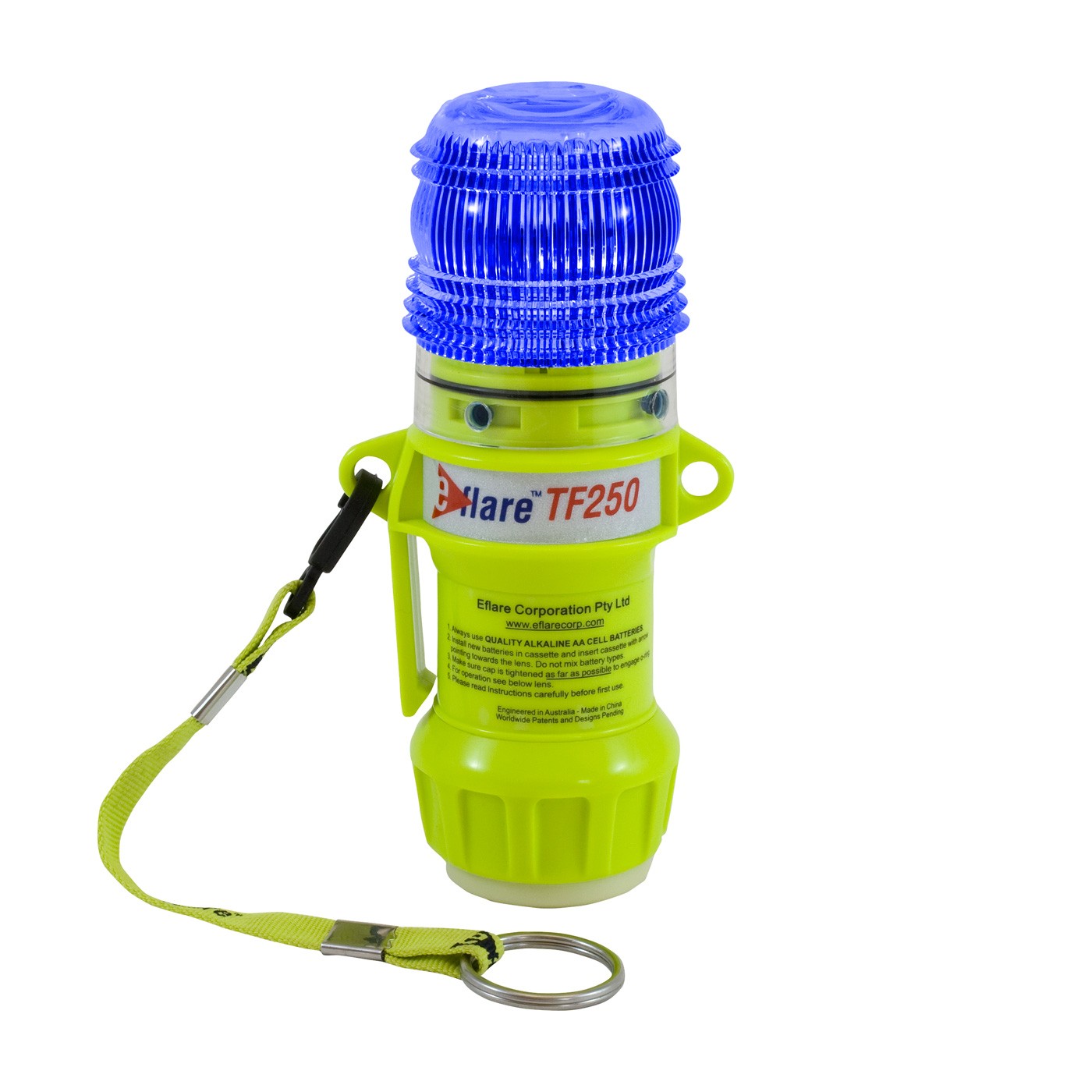  Eflare™ 6" Safety & Emergency Beacon with Steady-On Worklight and Magnetic Base - Flashing Blue  (#939-TF250-B-ASY)