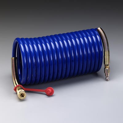 3M™ Supplied Air Hose, Industrial Interchange Fittings, High Pressure, Coiled, 100' (#W-2929-100)