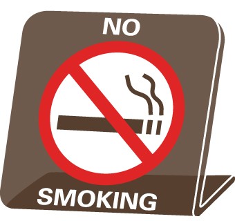 No Smoking Desk Sign (#AS75)
