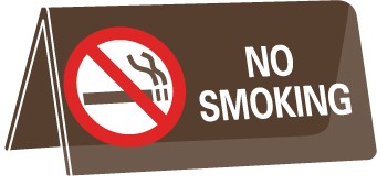 No Smoking Desk Sign (#AS77)