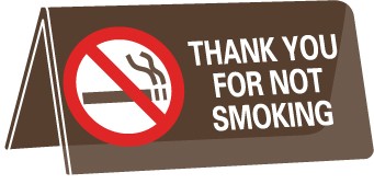 Thank You For Not Smoking Desk Sign (#AS79)
