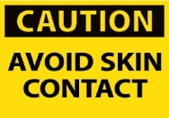 Caution Avoid Skin Contact Machine Label (#C118AP)