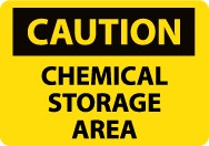 Caution Chemical Storage Area Machine Label (#C126AP)