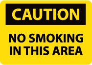 Caution No Smoking In This Area Sign (#C213)