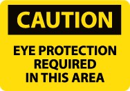 Caution Eye Protection Required In This Area Sign (#C26)