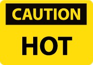 Caution Hot Machine Label (#C35AP)