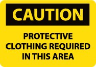 Caution Protective Clothing Required In This Area Sign (#C396)