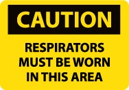 Caution Respirators Must Be Worn In This Area Sign (#C397)