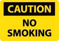 Caution No Smoking Sign (#C49LF)