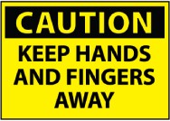 Caution Keep Hands And Fingers Away Machine Label (#C537AP)