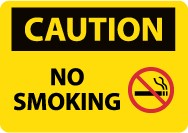 Caution No Smoking Sign (#C564LF)