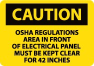 Caution OSHA Regulations Area In Front Of… Sign (#C569)