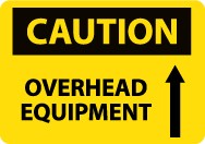 Caution Overhead Equipment Sign (#C573)