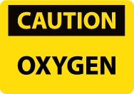 Caution Oxygen Sign (#C575)
