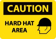 Caution Hard Hat Area Sign (#C666LF)
