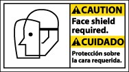 Caution Face Shield Required Spanish Sign (#CBA13)