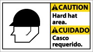 Caution Hard Hat Area Spanish Sign (#CBA1)