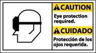 Caution Eye Protection Required Spanish Sign (#CBA5)