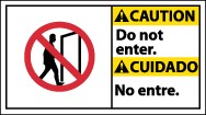 Caution Do Not Enter Spanish Sign (#CBA9)