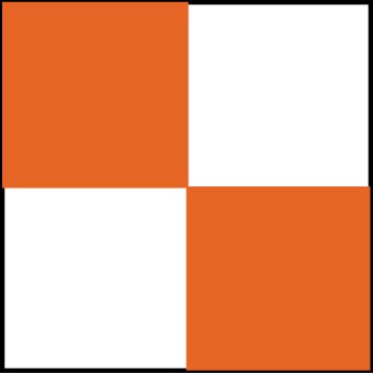Checkerboard Safety Tape, Orange & White (#CBT209)