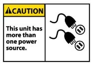 Caution This unit has more than one power source. Machine Label (#CGA16AP)