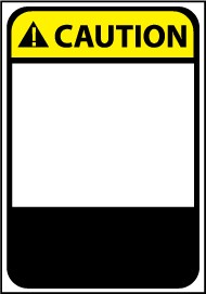 Caution Machine Label (blank) (#CGA20AP)