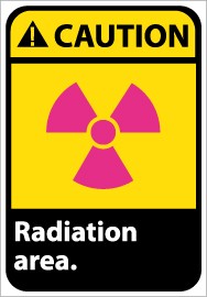 Caution Radiation area ANSI Sign (#CGA32)