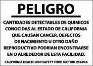 Peligro Cantitades Detectables De Quimicas… Sign (#CP12)