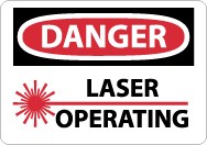 Danger Laser Operating Sign (#D169)
