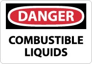 Danger Combustible Liquids Sign (#D241)