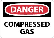Danger Compressed Gas Sign (#D245)