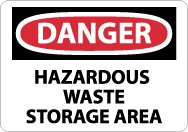 Danger Hazardous Waste Storage Area Sign (#D285)