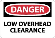 Danger Low Overhead Clearance Sign (#D304)
