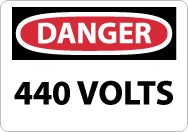 Danger 440 Volts Sign (#D325)