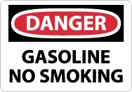 Danger Gasoline No Smoking Sign (#D388)