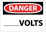 Danger ____ Volts Sign (#D421)