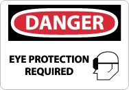 Danger Eye Protection Required Sign (#D524)