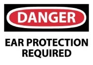 Danger Ear Protection Required Machine Label (#D638AP)