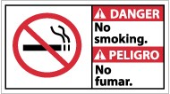 Danger No Smoking Spanish Sign (#DBA6)