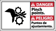 Danger Pinch Points Spanish Sign (#DBA9)