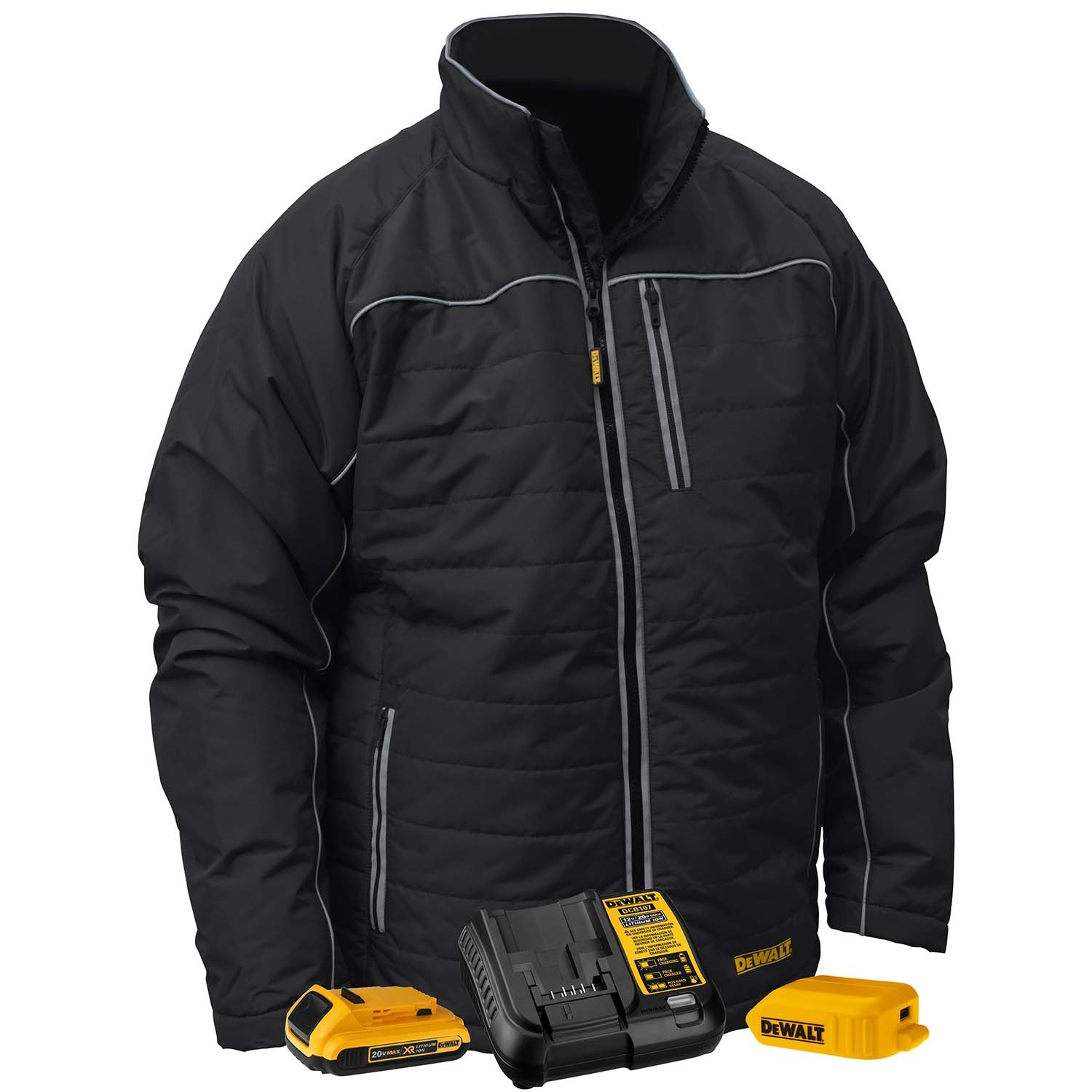 DEWALT® Unisex Heated Quilted Soft Shell Jacket Kitted (#DCHJ075D1)