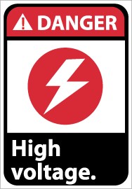Danger High voltage ANSI Sign (#DGA10)
