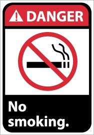 Danger No smoking ANSI Sign (#DGA20)