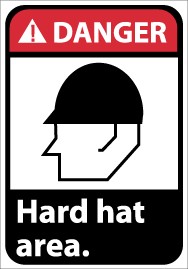 Danger Hard hat area ANSI Sign (#DGA2)